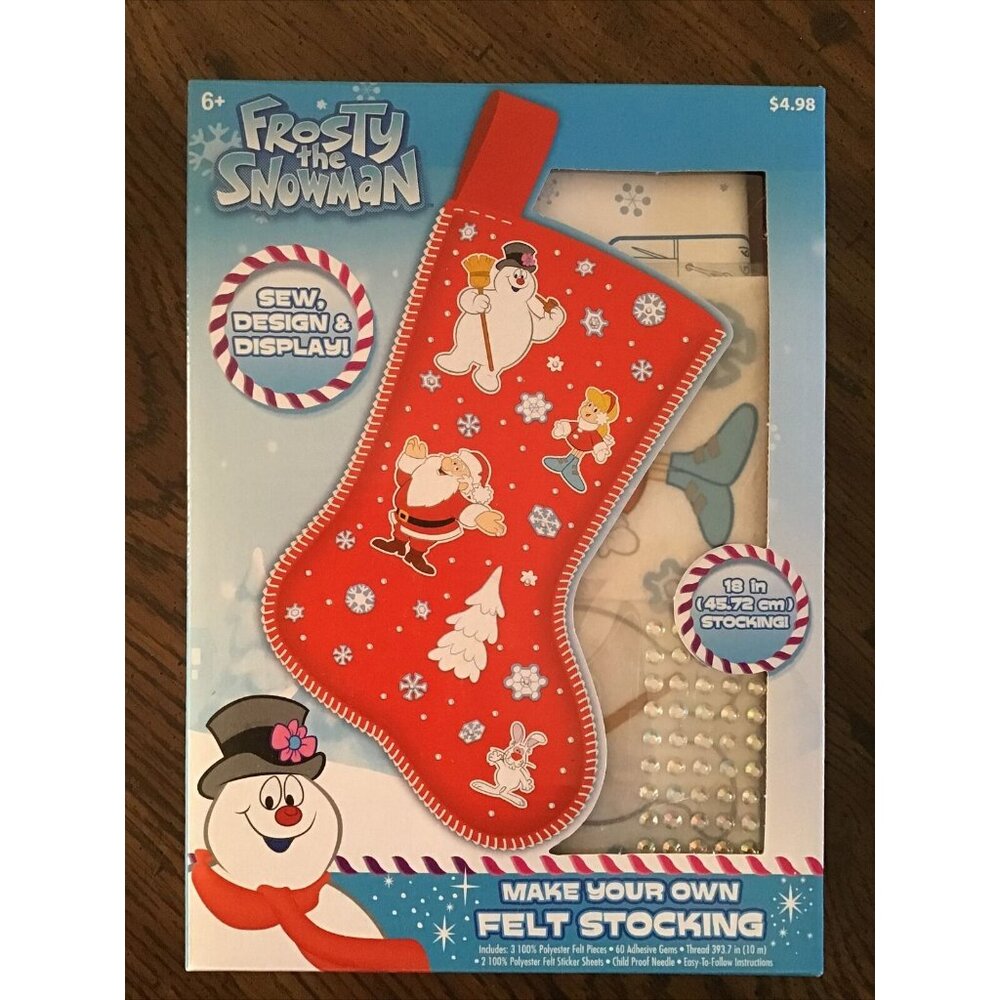 Frosty the Snowman Sew Design Make Your Own 18" Felt Stocking Kit